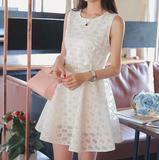 韩版女装夏装娇小矮个子150cm显高连衣裙小码XS加小号甜美公主裙