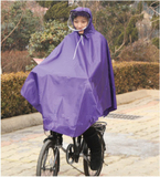 学生成人雨衣自行车单车单人雨披透明头盔式面罩加厚加大