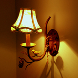 美式壁灯小鸟乡村复古法式欧式单头走廊过道卧室创意床头灯镜前灯