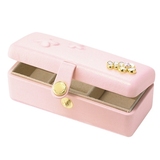 御木本 MIKIMOTO 四叶草设计珍珠镶嵌款珠宝首饰盒 粉色 日本直邮