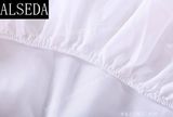高档白色欧式蕾丝床裙床笠式床单床罩席梦斯保护套 双层裙边 包邮