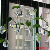 创意悬挂透明玻璃花瓶 小吊瓶 婚庆用品吊饰 室内园艺家居装饰瓶