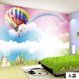 卡通动漫浪漫温馨壁画儿童房卧室床头幼儿园背景墙墙纸壁纸定制