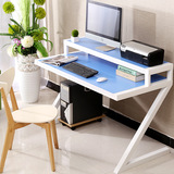 时尚Z型电脑桌台式家用双层办公桌简易创意书桌卧室写字台包邮