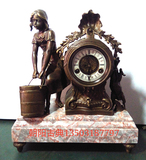 全铜做旧机械座钟|欧式铜铸古典钟表|仿古座钟|家居软装饰品|钟表