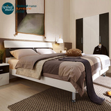 保背健 简约现代板式1.5米单人床1.8米双人床 高箱储物硬板床特价