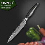 【信作】大马士革钢菜刀 日本进口VG-10钢芯 水果刀 5英寸万用刀