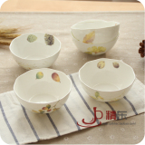 丰收骨瓷米饭碗家用5寸碗小汤碗沙拉碗微波炉陶瓷碗小面碗泡面碗