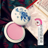 扬州谢馥春古典珍藏青花瓷牡丹胭脂腮红粉状细腻礼盒国货正品包邮