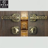 台湾世连泰好铜锁 全铜中式执手房门锁室内分体锁 纯铜门锁ME 628