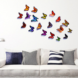 仿真蝴蝶3d立体墙贴纸卧室温馨浪漫创意贴图客厅电视背景墙壁贴画