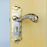 室内房门锁 卧室简约静音木门锁 执手锁 铝合金锁芯带钥匙三件套