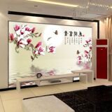 热卖客厅卧室电视墙背景墙纸壁纸3D立体无纺布大型壁画中国风中式