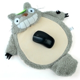 卡通龙猫多多咯鼠标垫 可爱护腕毛绒鼠标垫 龙猫笑脸创意大鼠标垫