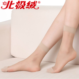 北极绒春夏季水晶丝短丝袜 超薄隐形透明短袜防勾丝肉色女袜子