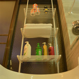 架 免打孔伸缩浴室洗衣机架卫生间3层马桶架层架顶天立地卫浴置物