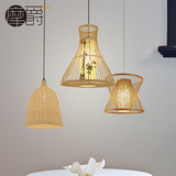 摩爵北欧简约创意现代日式韩式木艺客厅餐厅卧室实木原木吊灯饰具