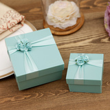 花半里 欧式树脂喜糖盒创意结婚用品婚庆蒂芙尼蓝喜糖盒个性定制