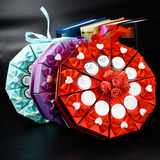 结婚婚庆用品欧式个性创意蛋糕喜糖盒子糖果包装盒三角糖盒纸盒
