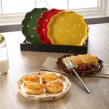 日式创意早餐盘子 菜盘西餐盘陶瓷甜点盘平盘牛排盘甜品盘特色
