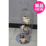 不锈钢鸟笼架自助餐展示架三层蛋糕架创意下午茶点心架小吃架糕点
