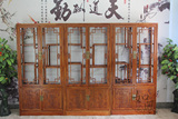中式实木精品陈列展示柜 仿古榆木茶叶柜货架明清古典珠宝展示柜