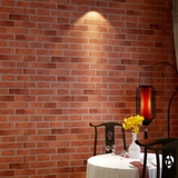 3D仿古砖纹墙纸个性复古砖块砖头灰砖青砖红砖壁纸现代中式餐厅墙