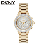 唐可娜儿/DKNY手表 新款镶钻时尚玫瑰金石英女士手表NY2393