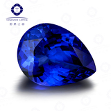 收藏级坦桑石裸石BLOCK-D水滴18.72克拉坦桑蓝宝石原石饰品订制