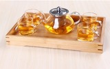 包邮梨形玻璃茶壶不锈钢漏壶耐热玻璃不锈钢盖壶泡茶壶花茶壶茶杯
