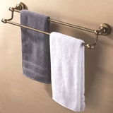 欧式卫浴太空铝仿古铜色双层毛巾架浴室卫生间复古毛巾杆双杆挂件