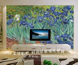 RQ油画名画花卉风景客厅卧室电视背景墙大型壁画欧式壁纸无缝墙纸