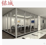 广州办公室钢化双玻百叶高隔墙铝型材隔墙客厅屏风隔断办公家具