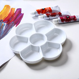 环保塑料易洗水彩水粉油画国画调色盘大号颜料工具梅花调色板