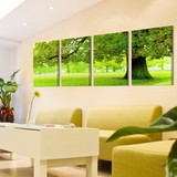 装饰画无框画现代 简约客厅水晶膜挂画沙发背景墙画壁画绿色大树