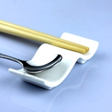 酒店摆台筷枕10个装陶瓷筷子架汤勺架刀叉架创意陶瓷筷架筷托白色