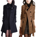 秋冬天呢子大衣中年少妇女装25-30-35-40岁韩版衣服加厚毛呢外套