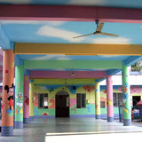 纯手绘壁画3D壁画儿童房间画幼儿园背景墙装饰教室布置墙画文化墙