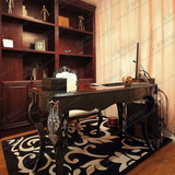 时尚现代黑白客厅茶几地毯欧式中式书房地毯卧室床边晴纶地毯定制