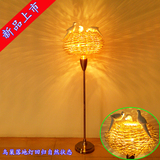 中式落地灯客厅 现代简约木质 卧室立式台灯置物灯 婚嫁送礼佳品