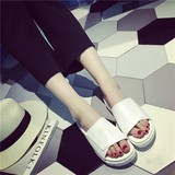 2016夏季韩版时尚厚底一字拖鞋平跟一字型韩国室外凉拖鞋女潮