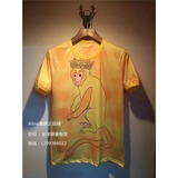 【5折】香港代购潮牌DG猴年皇冠黄色猴子男女情侣纯棉圆领短袖T恤