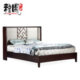 特价家具老榆木床 厚重款全实木床1.8米双人床1.5气压高箱储物床