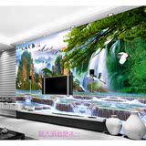 中式山水风景壁画 江山多娇高清3d壁纸客厅 电视背景墙布墙纸卧室