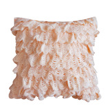 韩国jumine正品代购2016.1月新款可爱毛线编织蕾丝桃粉色抱枕靠垫