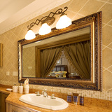 众想 欧式浴室镜壁挂镜子卫生间镜子带框镜装饰镜梳妆镜洗漱镜子