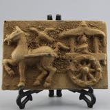 唐代马拉车雕塑出土陶器陶砖 古玩 古董 仿古瓷收藏  古瓷都苑