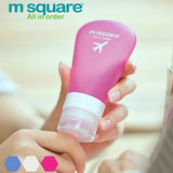 m square旅行硅胶分装瓶便携乳液洗发水沐浴露按压瓶护肤化妆空瓶
