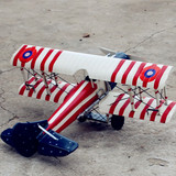 二战双翼战斗机飞机模型 家居装饰品摆件创意送人礼物摄影道具