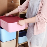 塑料收纳箱装玩具放书衣服杂物抽屉整理衣柜收纳盒大号宿舍储物箱